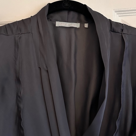 Violet & Claire Grey Wrap Blouse - Picture 2 of 5